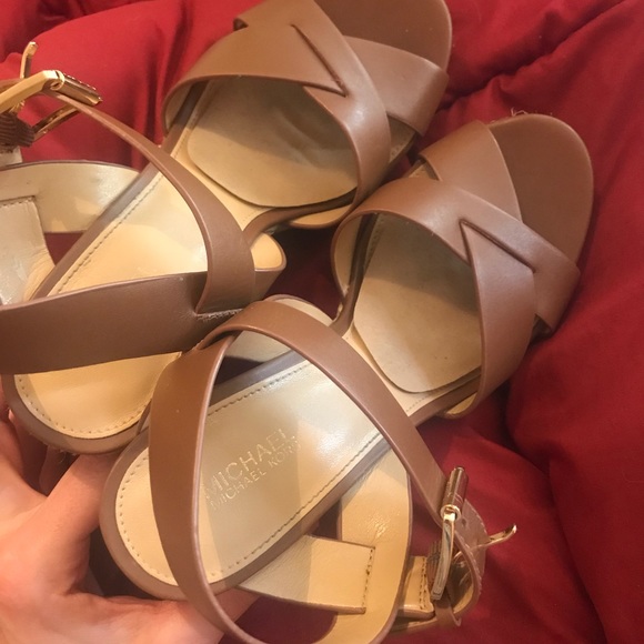 Michael Kors Espadrille Wedges Leather Sz. 8 Shoes - Picture 8 of 8